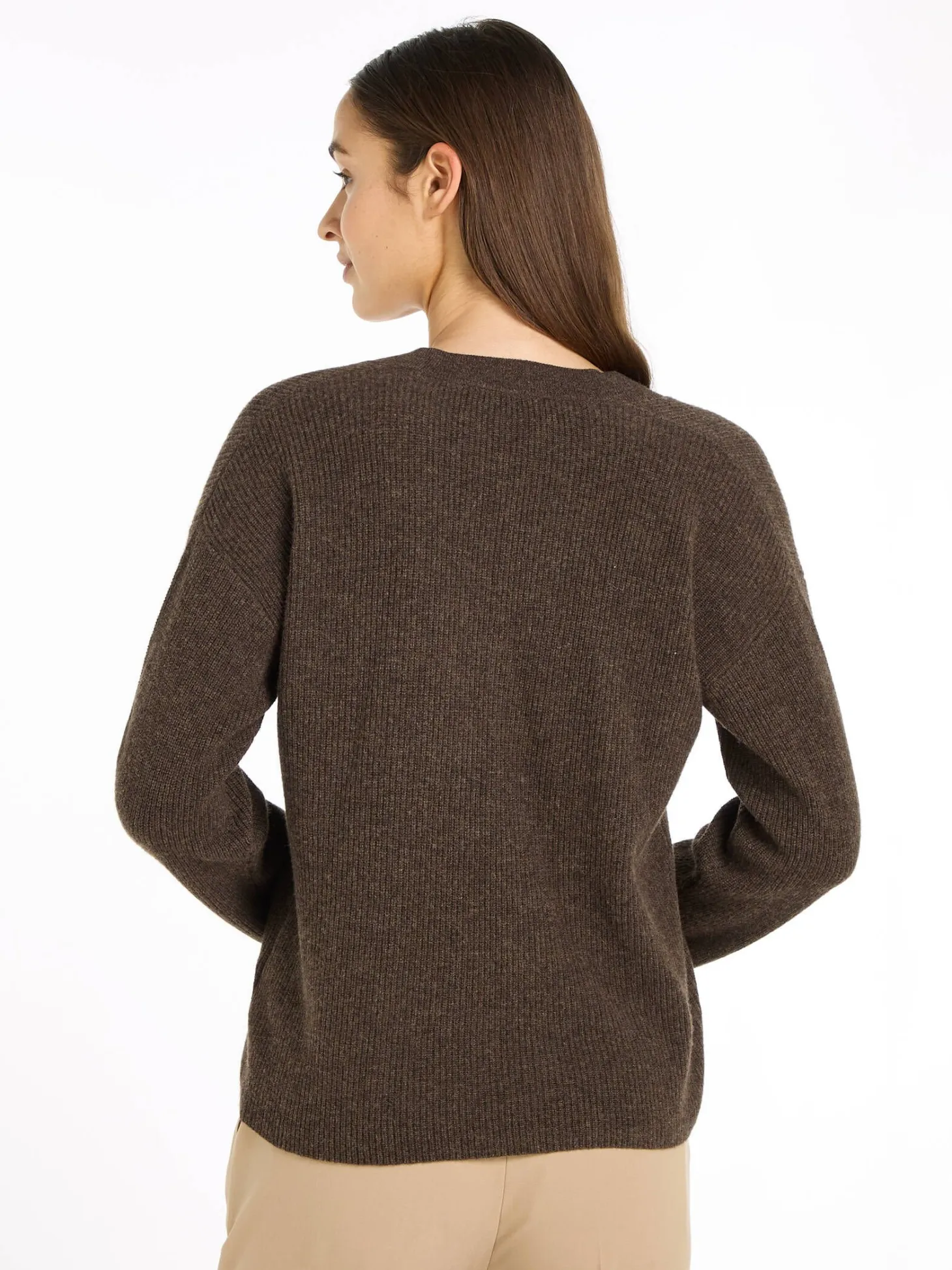 Damen Strickpullover aus Wolle mit Kaschmir Relaxed Fit