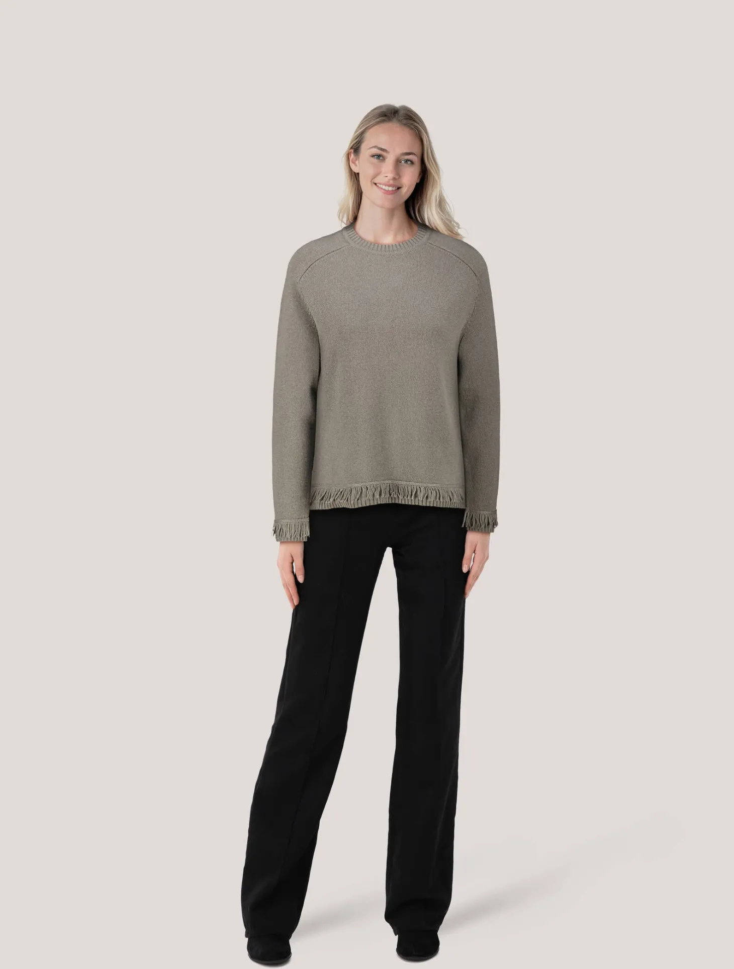 Damen Strickpullover aus Wolle mit Kaschmir