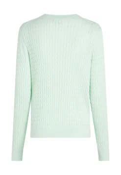 Damen Strickpullover aus Baumwolle mit Zopfmuster Regular Fit