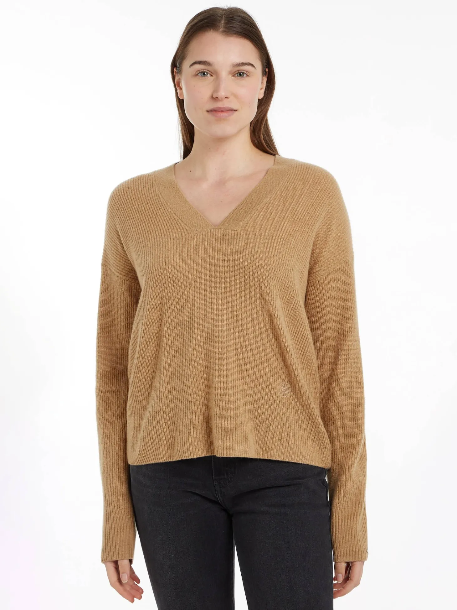 Damen Strickpullover aus Wolle mit Kaschmir Relaxed Fit