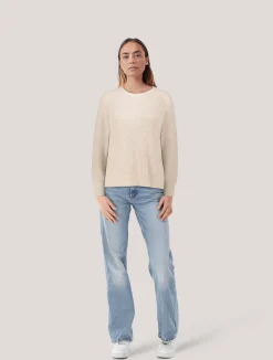 Damen Strickpullover aus Bio-Baumwolle Loose Fit