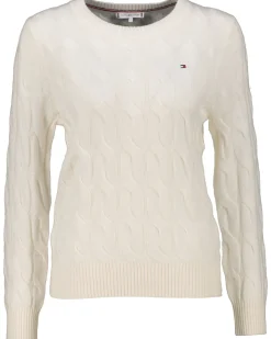 Damen Strickpullover aus Wolle mit Zopfmuster