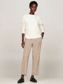 Damen Strickpullover aus Wolle mit Zopfmuster