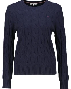 Damen Strickpullover aus Wolle mit Zopfmuster