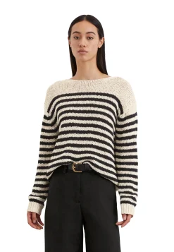 Damen Strickpullover aus Bändchengarn Loose Fit