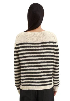 Damen Strickpullover aus Bändchengarn Loose Fit