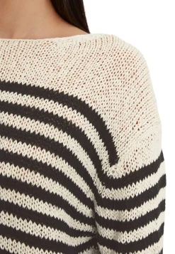 Damen Strickpullover aus Bändchengarn Loose Fit