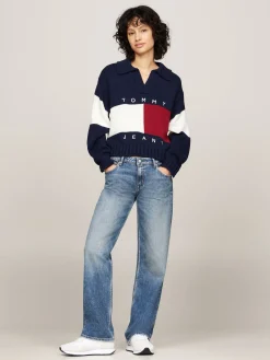 Damen Strickpullover mit Wolle TJW RWB FLAG RUGBY SWEATER EXT