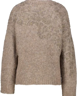 Damen Strickpullover mit Merinowolle und Alpaka LEO CRYSTAL STONES