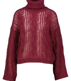 Damen Strickpullover mit Zopfmuster