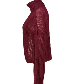 Damen Strickpullover mit Zopfmuster