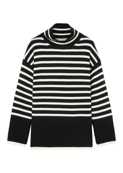 Damen Strickpullover mit Stehkragen Oversized Fit