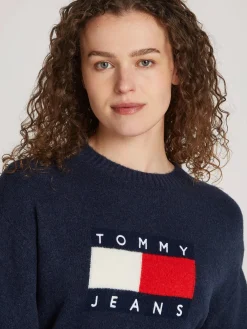 Damen Strickpullover mit Wolle TJW MELANGE FLAG SWEATER EXT