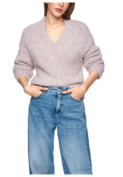 Damen Strickpullover mit Mohair und Alpaka