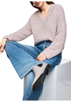 Damen Strickpullover mit Mohair und Alpaka