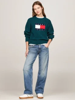 Damen Strickpullover mit Wolle TJW MELANGE FLAG SWEATER EXT