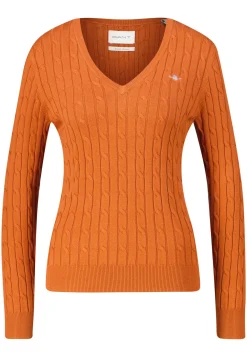 Damen Strickpullover mit Zopfmuster Slim Fit