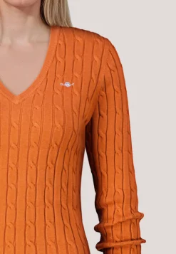 Damen Strickpullover mit Zopfmuster Slim Fit