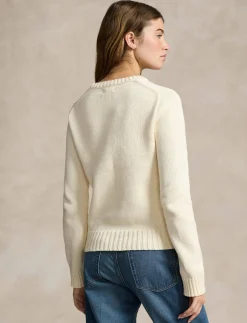 Damen Strickpullover mit Flagge