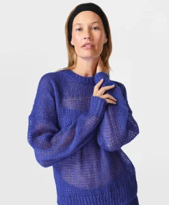 Damen Strickpullover mit Mohair und Wolle OPEN WAVE