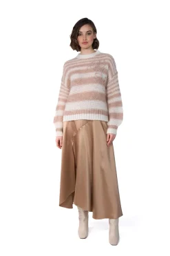 Damen Strickpullover mit Wolle und Mohair