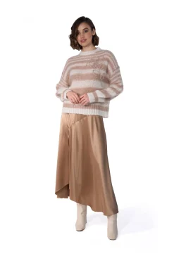 Damen Strickpullover mit Wolle und Mohair