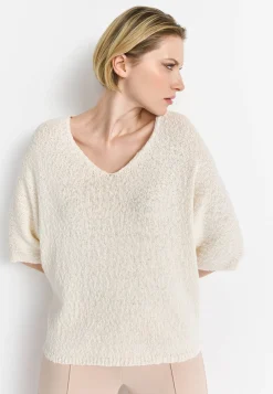 Damen Strickpullover mit Leinen