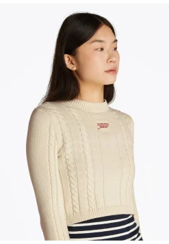 Damen Strickpullover TJW CABLE SCRIPT SWEATER EXT