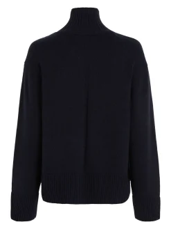 Damen Strickpullover WOOL BLEND MOCK-NK SWEATER