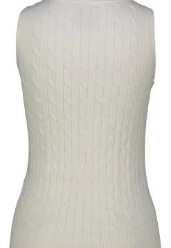 Damen Strickpullunder mit Zopfmuster