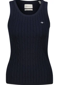 Damen Strickpullunder mit Zopfmuster