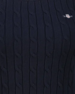 Damen Strickpullunder mit Zopfmuster