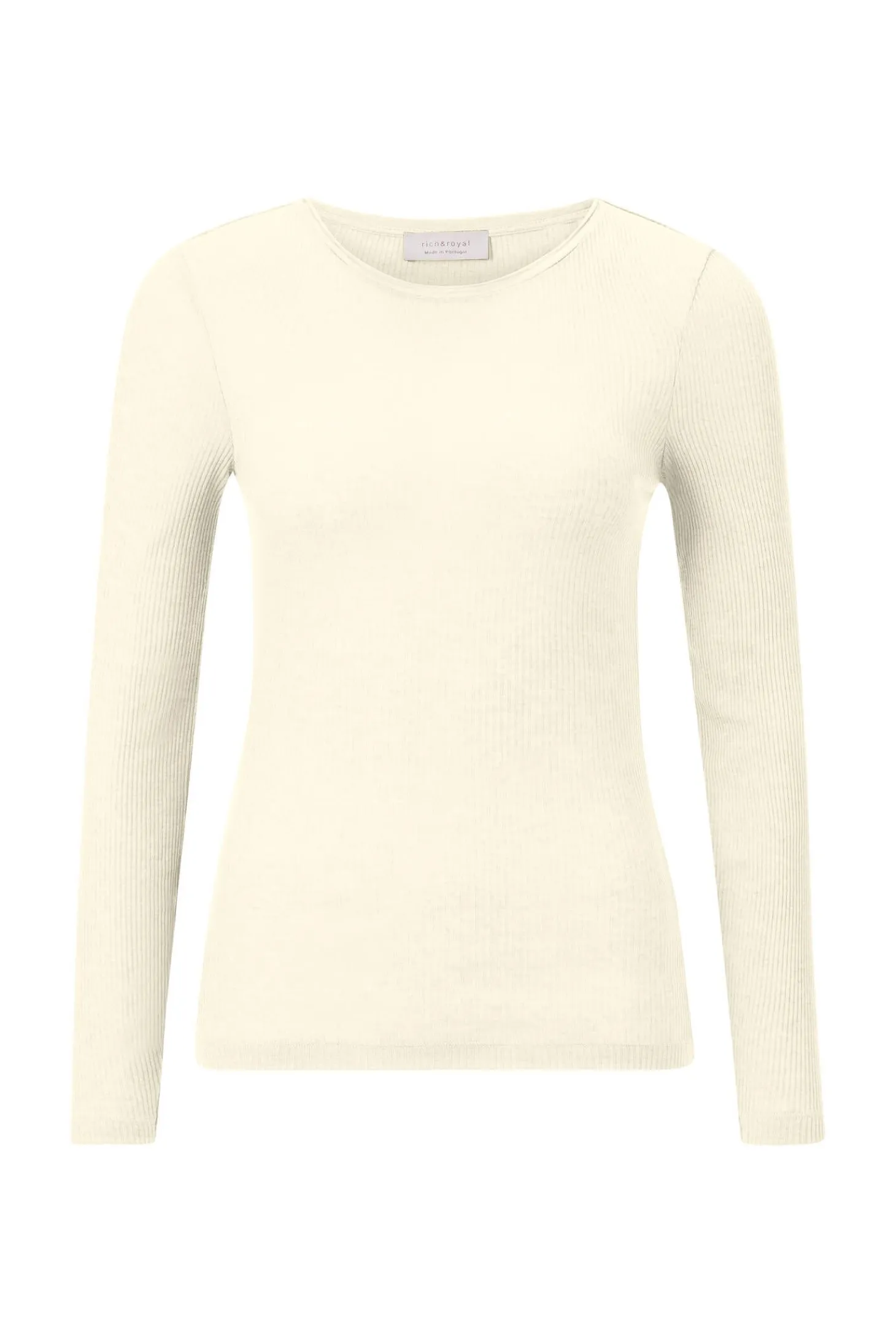 Damen Strickshirt aus Lyocell und Wolle WOOL RIB LONGSLEEVE