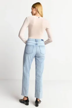 Damen Strickshirt aus Lyocell und Wolle WOOL RIB LONGSLEEVE