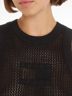 Damen Stricktop aus Bio-Baumwolle TJW OPEN STITCH FLAG TANK TOP