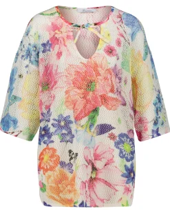 Damen Stricktunika mit Leinen