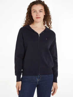 Damen Sweatjacke aus Baumwolle CO JERSEY STITCH Relaxed Fit