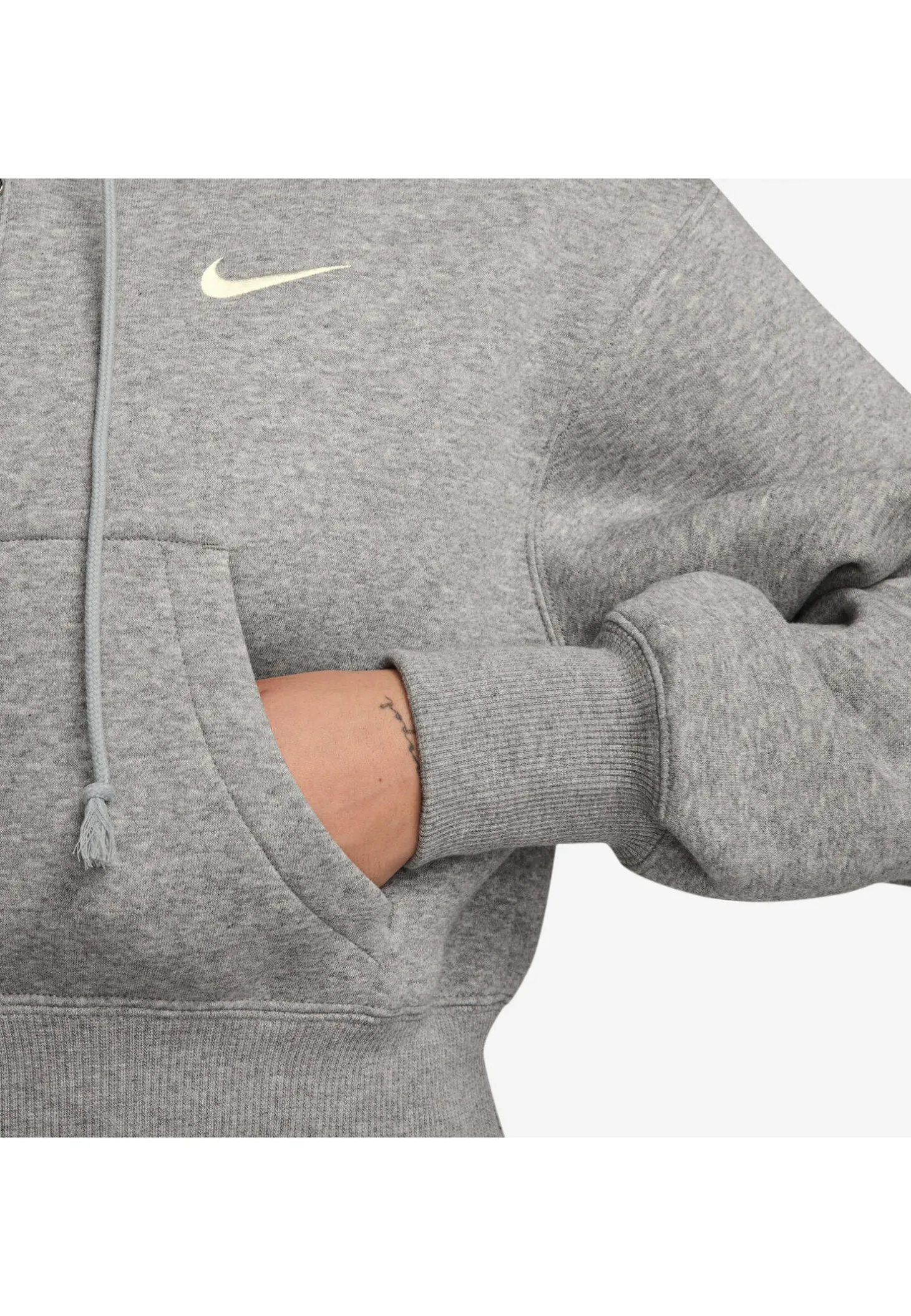 Damen Sweatjacke mit Kapuze PHOENIX FLEECE Cropped Fit