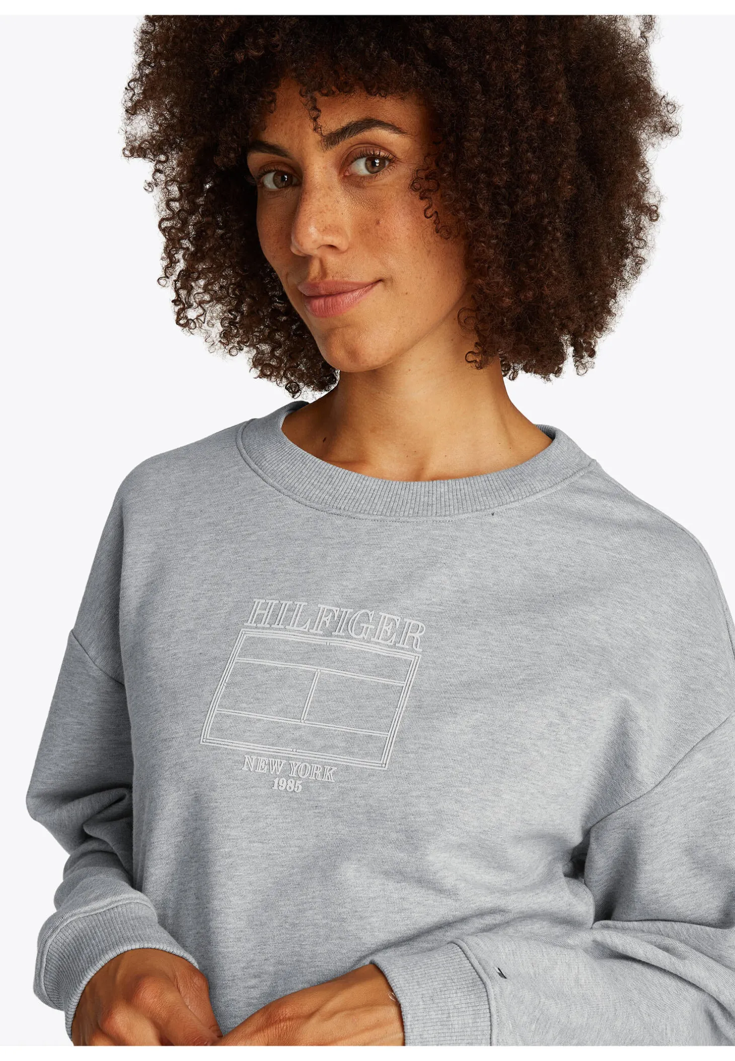 Damen Sweatshirt BOXY OUTLINE FLAG Relaxed Fit