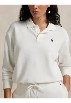 Damen Sweatshirt mit Polokragen