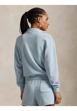 Damen Sweatshirt mit Polokragen