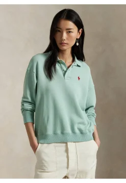 Damen Sweatshirt mit Polokragen