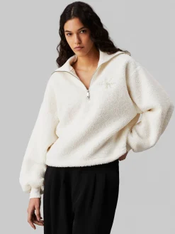 Damen Sweatshirt SHERPA mit Troyerkragen Relaxed Fit