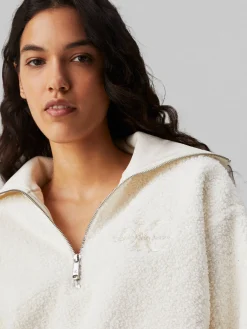 Damen Sweatshirt SHERPA mit Troyerkragen Relaxed Fit