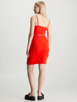 Damen Trägerkleid LOGO ELASTIC STRAPPY DRESS
