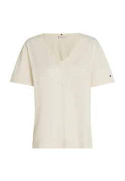 Damen T-Shirt aus Bio-Baumwolle SLUB CROP V-NK