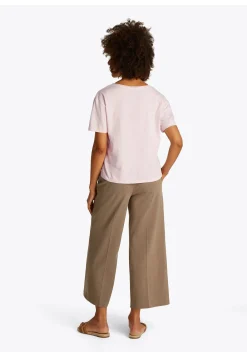 Damen T-Shirt aus Bio-Baumwolle SLUB CROP V-NK