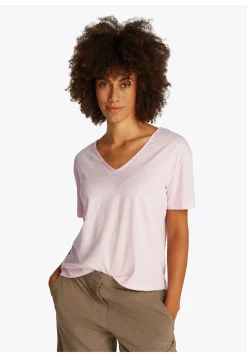 Damen T-Shirt aus Bio-Baumwolle SLUB CROP V-NK