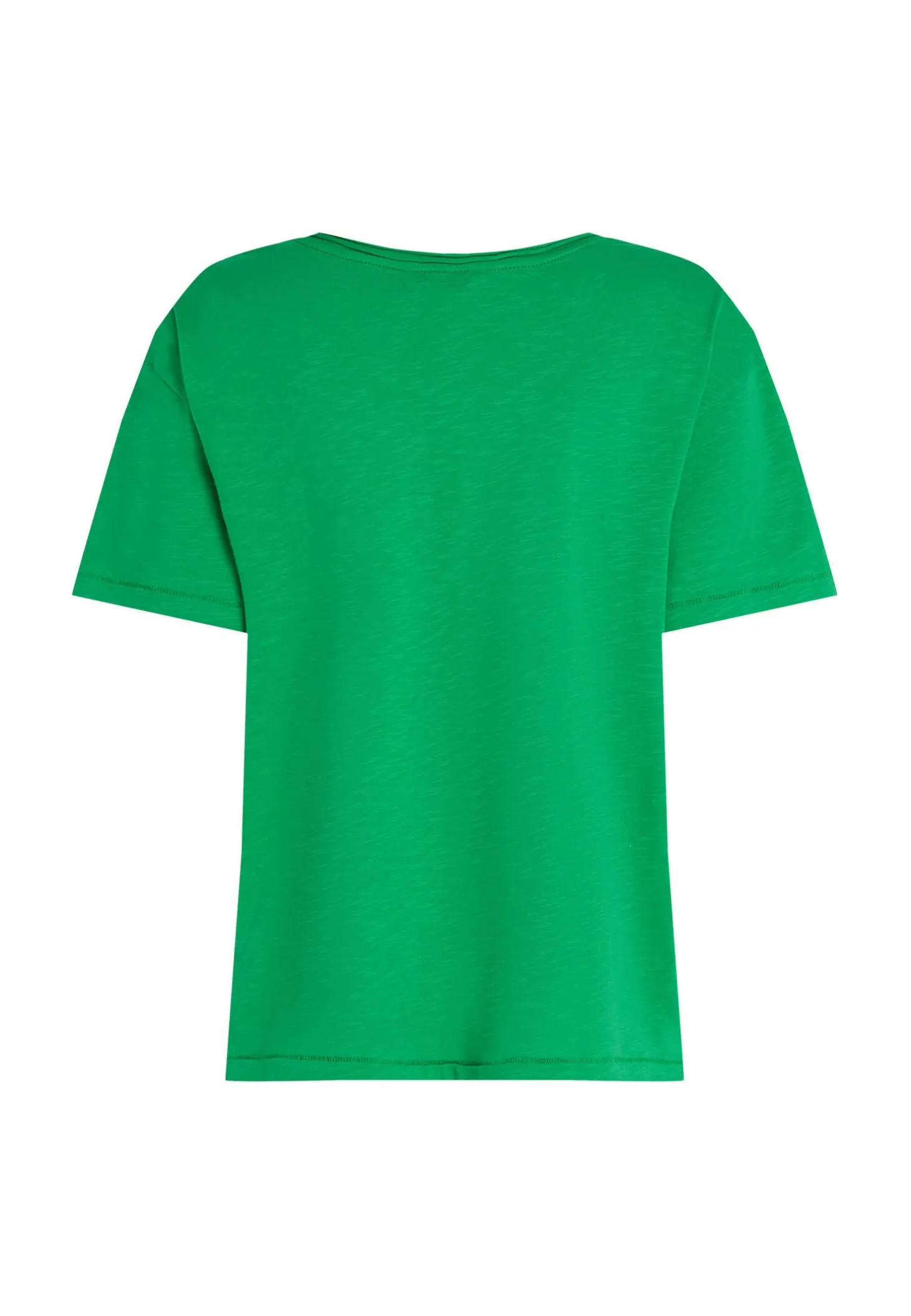 Damen T-Shirt aus Bio-Baumwolle SLUB CROP V-NK