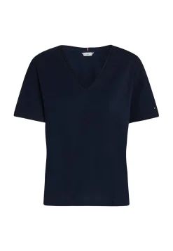 Damen T-Shirt aus Bio-Baumwolle SLUB CROP V-NK